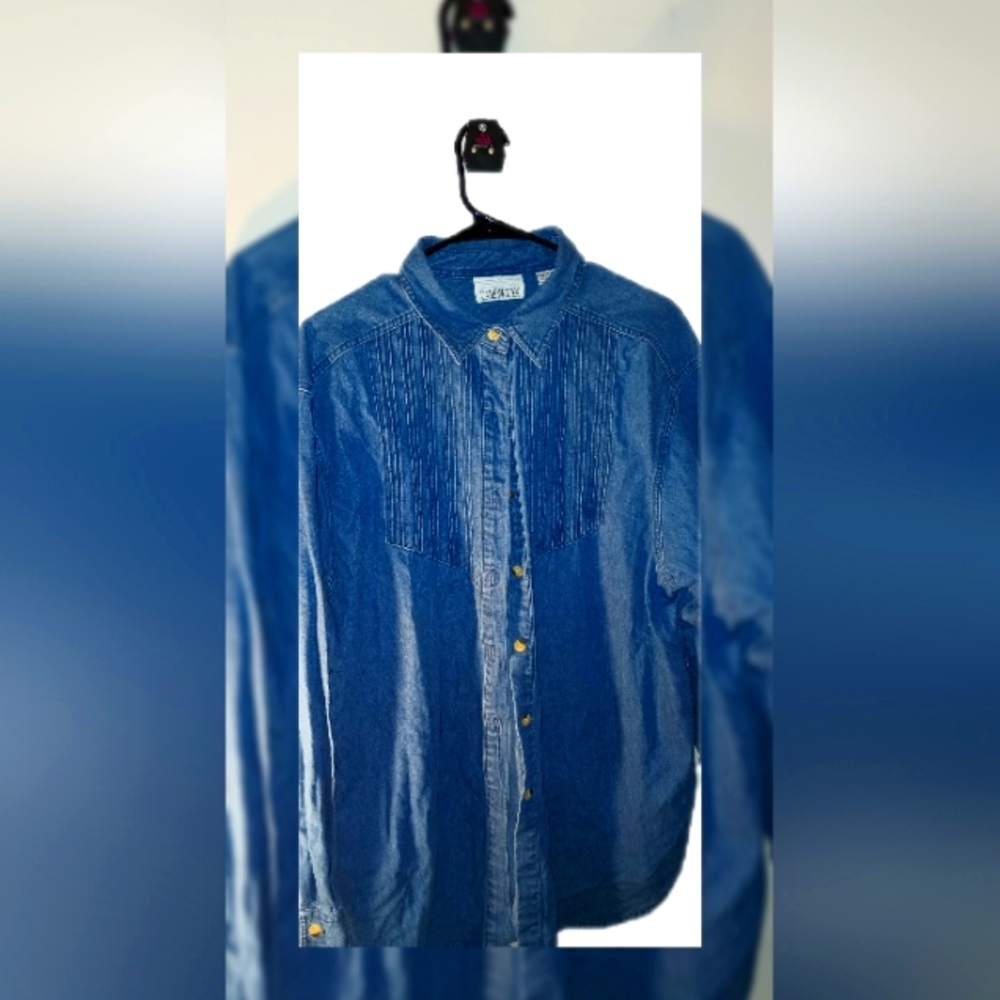 Size 16 denim style button down